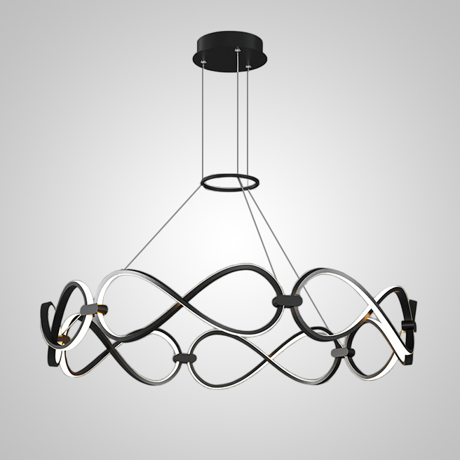 Подвесная люстра FORLI BW D80 Black by ImperiumLoft