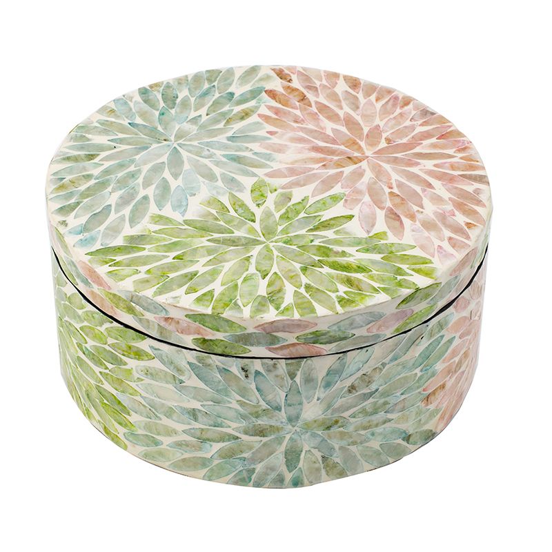 Шкатулка с отделкой раковинами устриц Glasar 46962