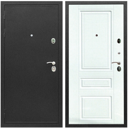 Дверь входная Graf Престиж Черный шелк / МДФ 16 мм ФЛ-243 Ясень белый