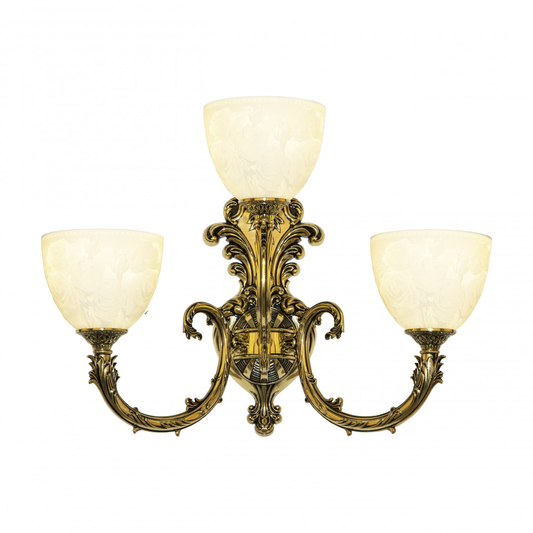 Бра бронзовые с хрусталём 7109B15/2+1/210 GB P1 U Rose