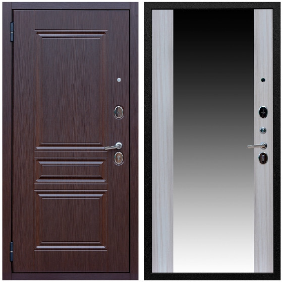 Дверь входная Graf Экстра МДФ 10 мм ФЛ-243 Лиственница шоколад / МДФ 16 мм СБ-16 Сандал белый