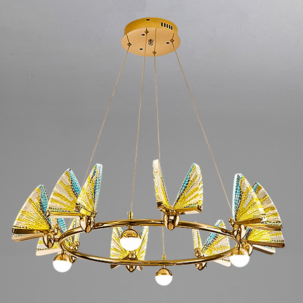 Подвесная люстра AMELIS LUX D83 Transparent Трехцветный свет by ImperiumLoft