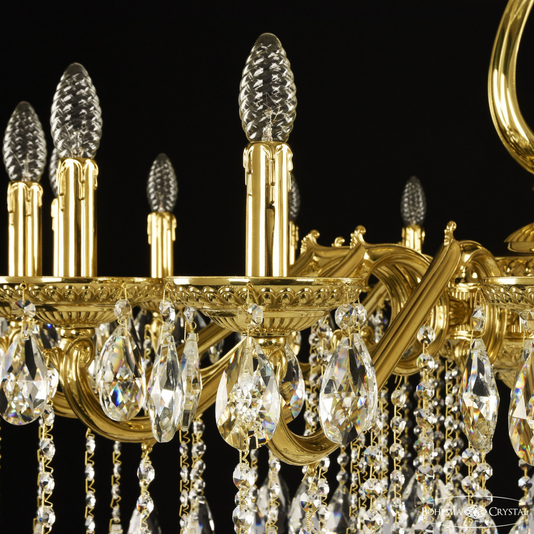 Люстра бронзовая с хрусталём 75302/16/360 A G