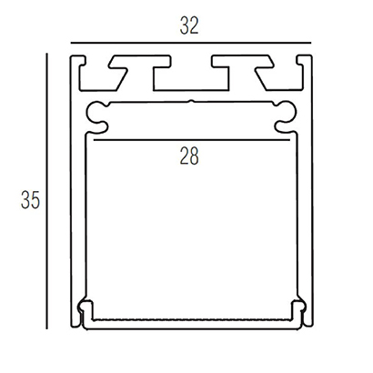 Подвесной/накладной алюминиевый профиль Donolux DL18506Alu