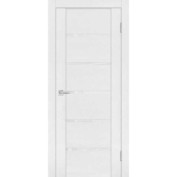 Межкомнатная дверь Graf PST-7 белоснежный лакобель белый ясень (2000 х 900)