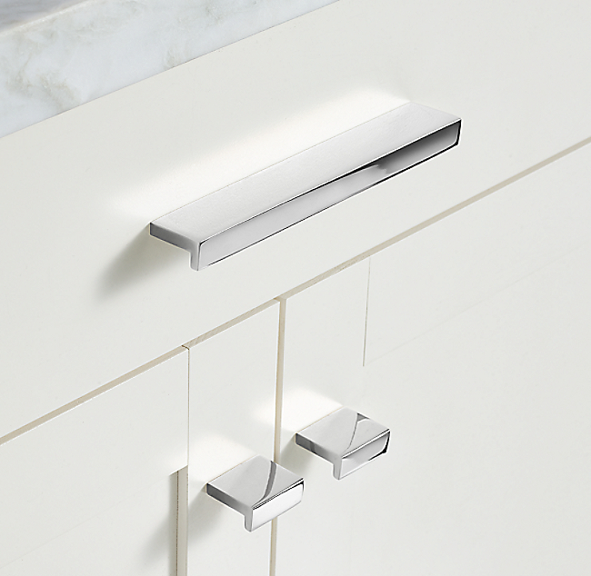 Ручка-кнопка Restoration Hardware Exley L.3.8 Polished Chrome