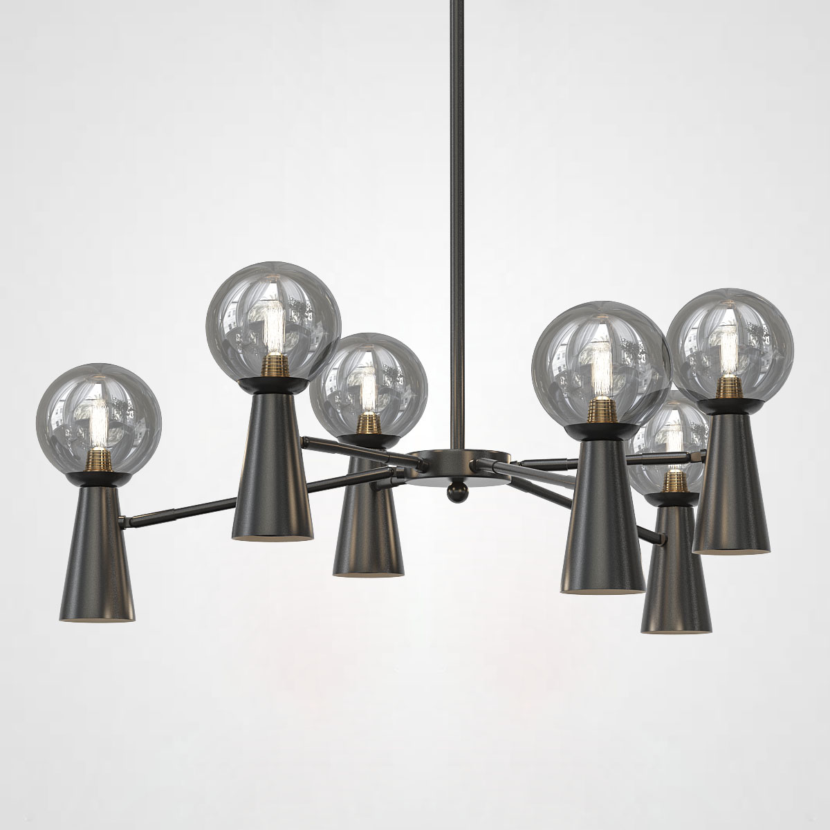 Потолочная люстра ABELINA L12 Black Grey by ImperiumLoft