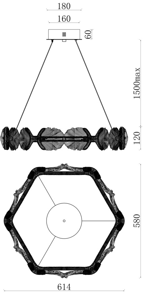 Люстра подвесная Fluorite FL1170-5P