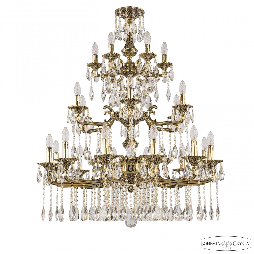 Люстра бронзовая с хрусталём 72115/12+6+6/300/3D A GB