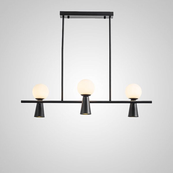 Потолочный светильник ABELINA LONG L6 Black White by ImperiumLoft