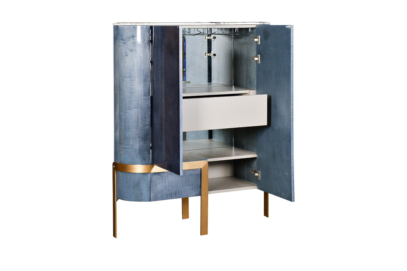 Комод высокий Chivaz с искусственным мрамором Garda Decor 58DB-CHH20047