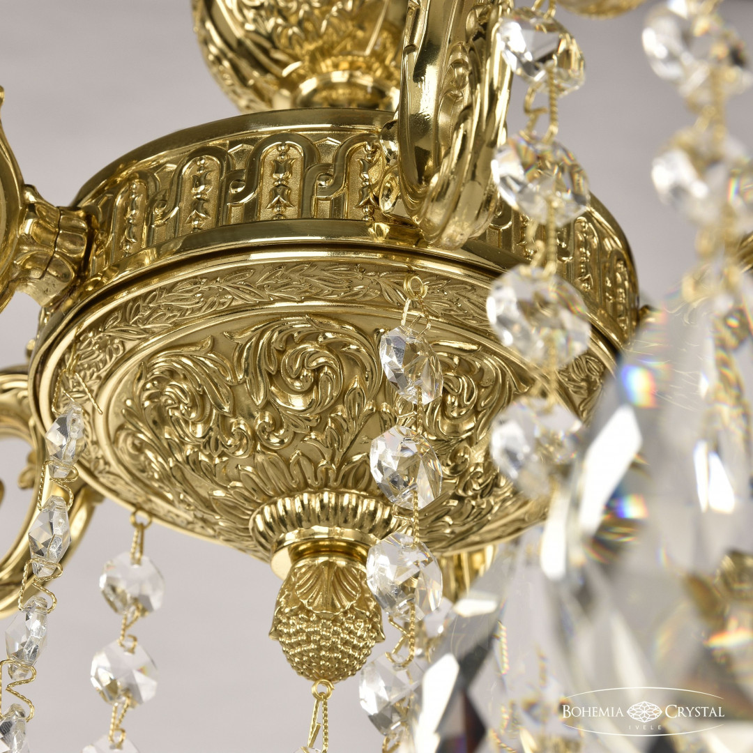 Люстра бронзовая с хрусталём 71101/5/175 B G
