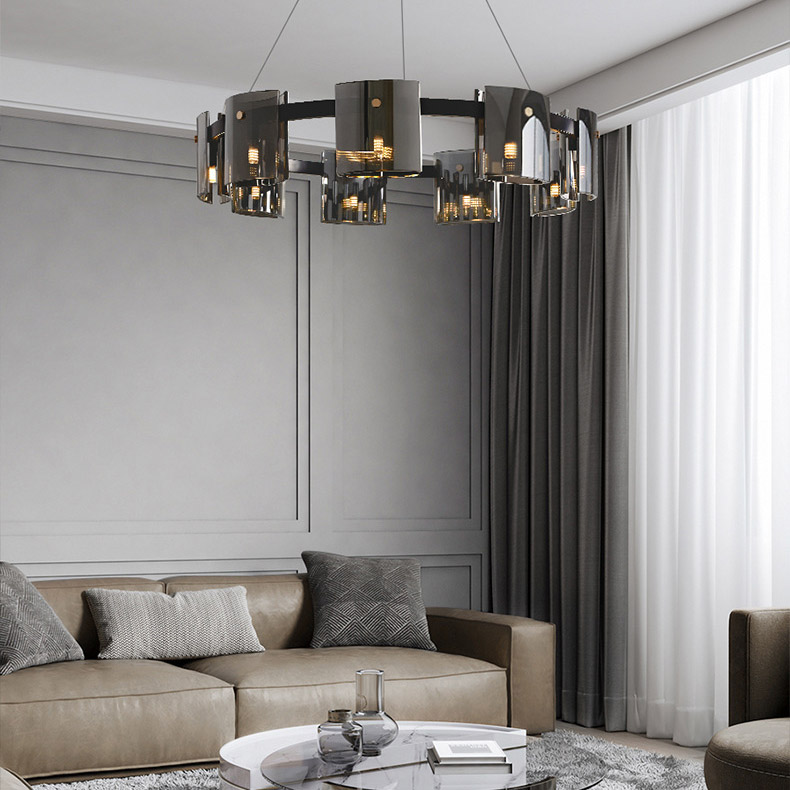 Подвесная люстра JANICE D100 Brass Amber by ImperiumLoft