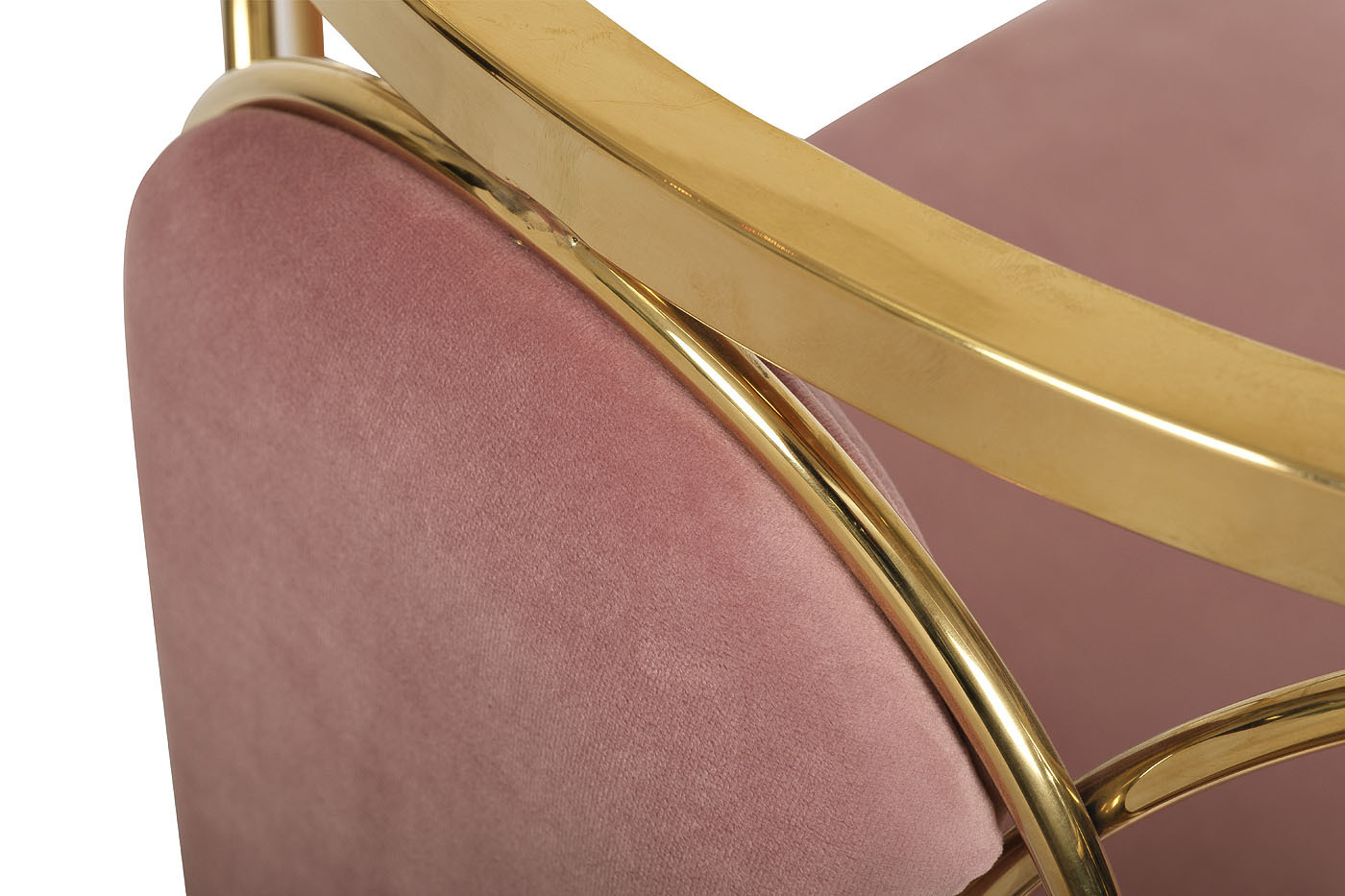 Стул велюровый розовый/золото Garda Decor GY-DC8352GOLD-PK