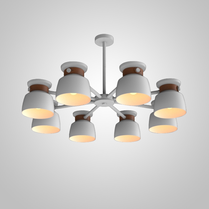 Люстра на штанге LOOP L8 White by ImperiumLoft