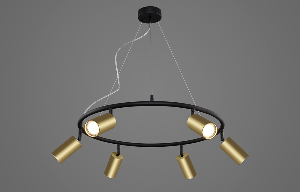 Светильник подвесной Crystal Lux CLT 015C6 D600 BL-GO