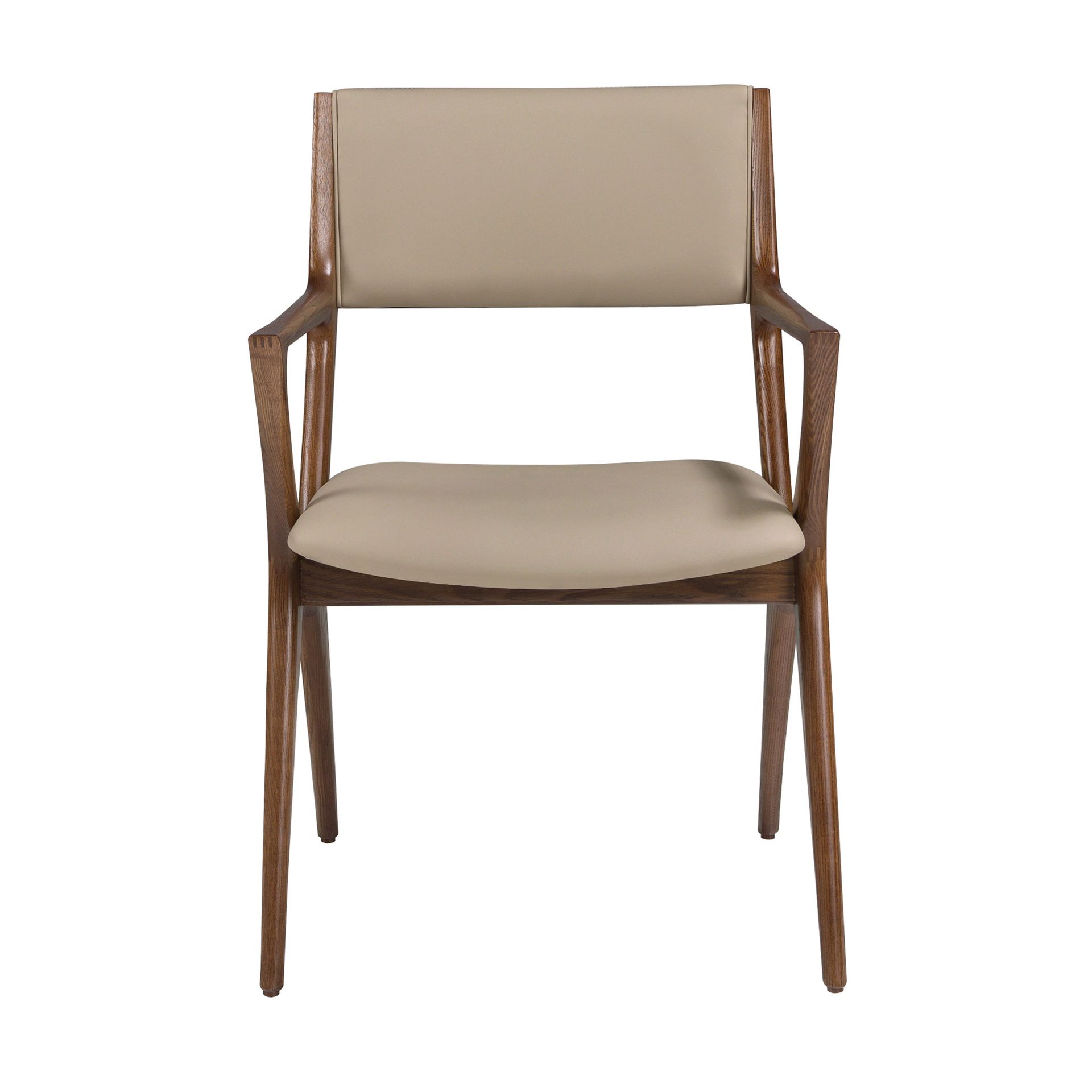 Стул с подлокотниками 4199 из экокожи цвета норки Angel Cerda