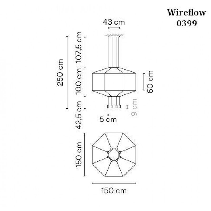 ПОДВЕСНОЙ СВЕТИЛЬНИК VIBIA Wireflow 0399