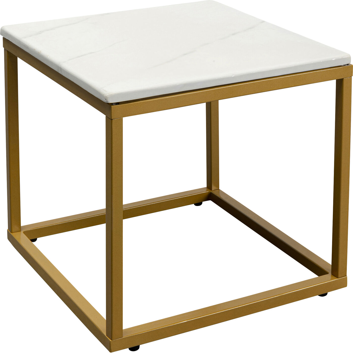 Стол приставной Key West Marble Gold 40x40 см KARE 85872