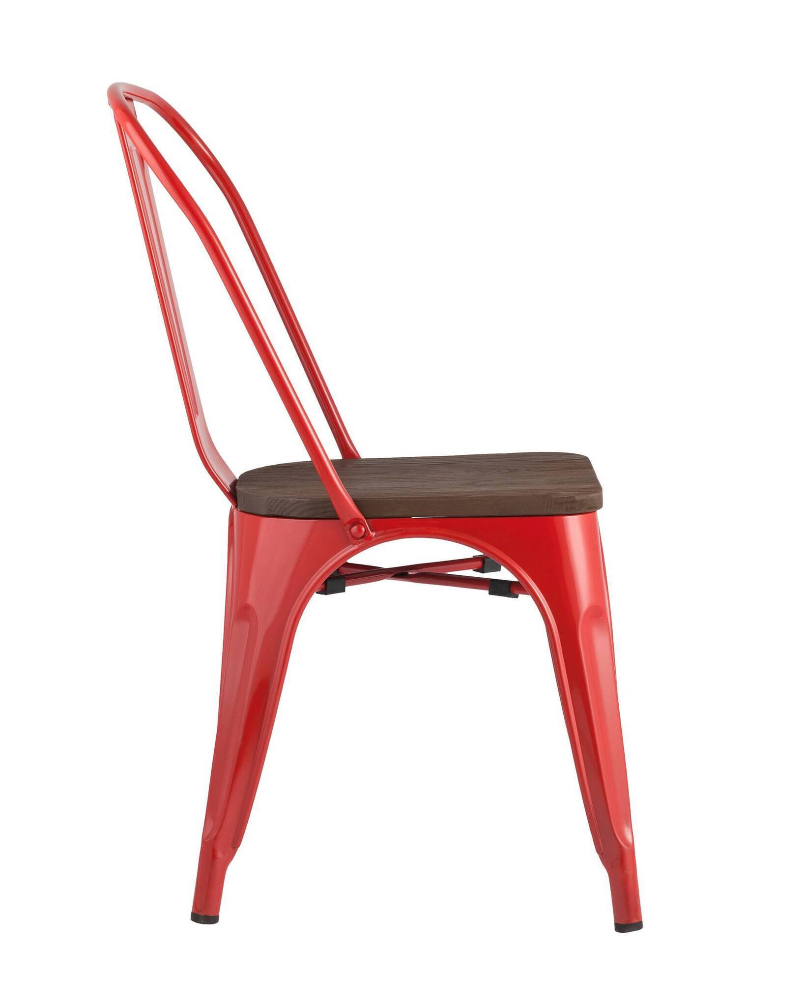 Стул TOLIX WOOD красный глянцевый Stool Group