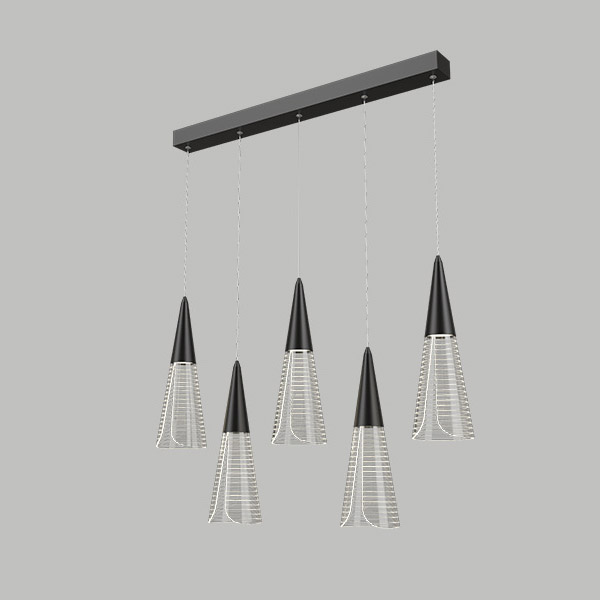 Подвесной светильник MANDORA L5 Black Планка by ImperiumLoft