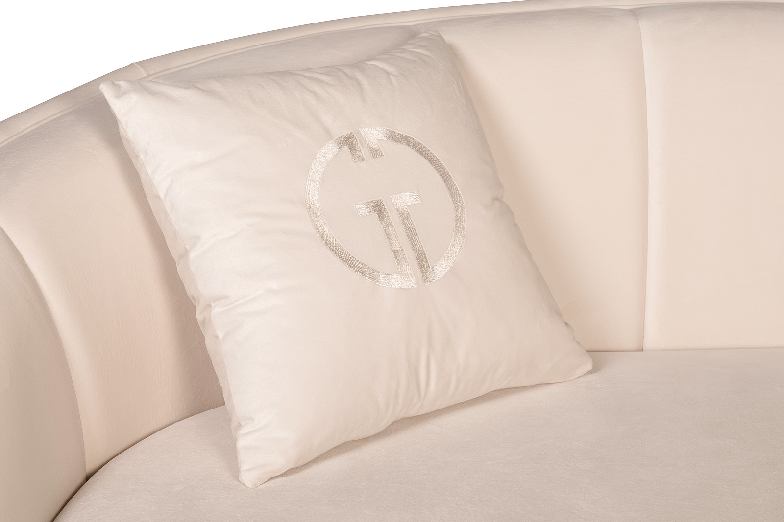 Диван двухместный велюровый бежевый Garda Decor 102AN-33822