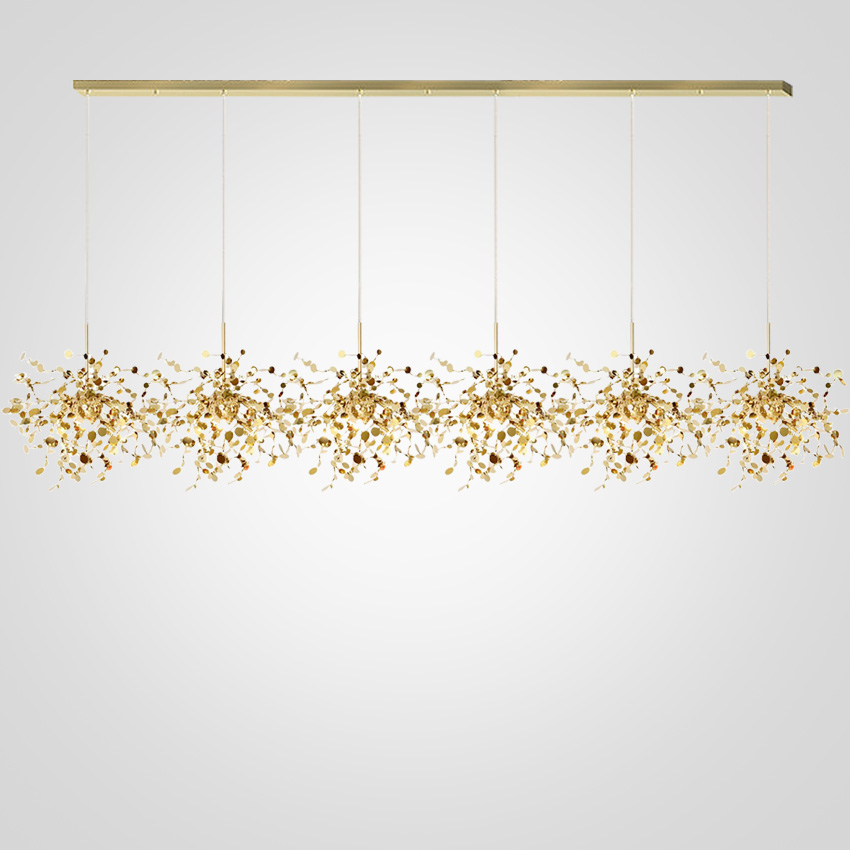 Люстра Tezani Argent Suspension Linear Gold 6L 210 By Imperiumloft