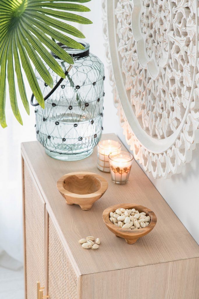 Блюда декоративные из тикового дерева, набор Glasar 49930