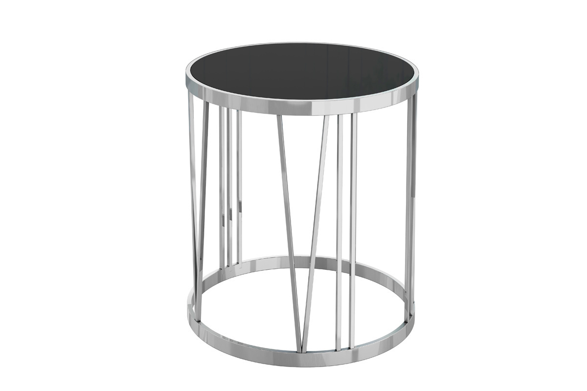 Столик журнальный черное стекло/хром Garda Decor GY-ET7738