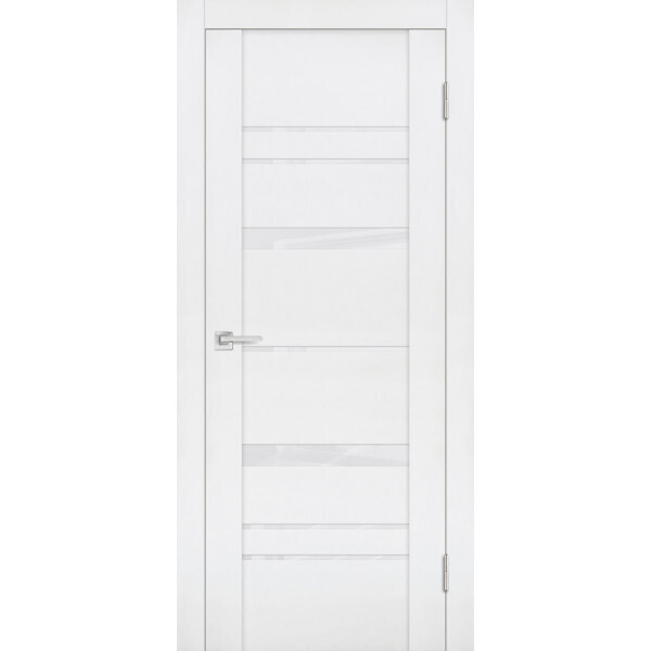 Межкомнатная дверь Graf PST-2 белоснежный лакобель белый бархат (2000 х 900)