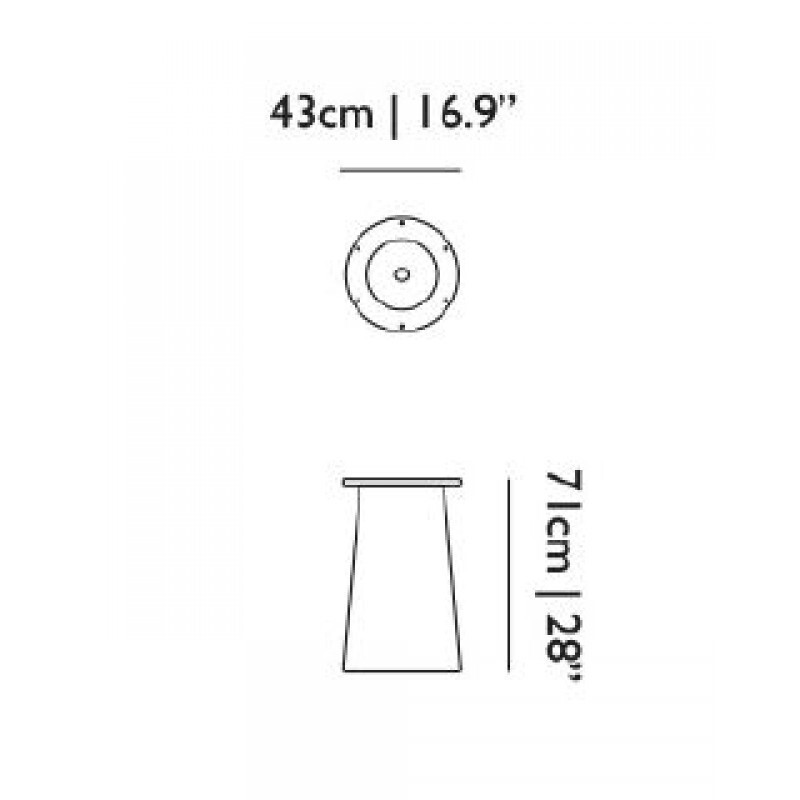 Стол Moooi Container Table Foot 7143 white with cable feed