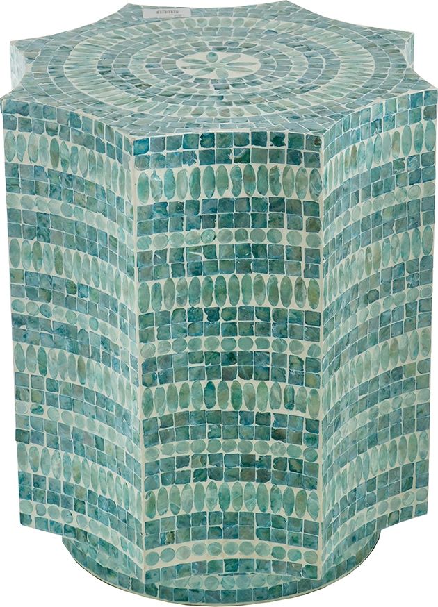 Столик акцентный с отделкой раковинами устриц Glasar 48743