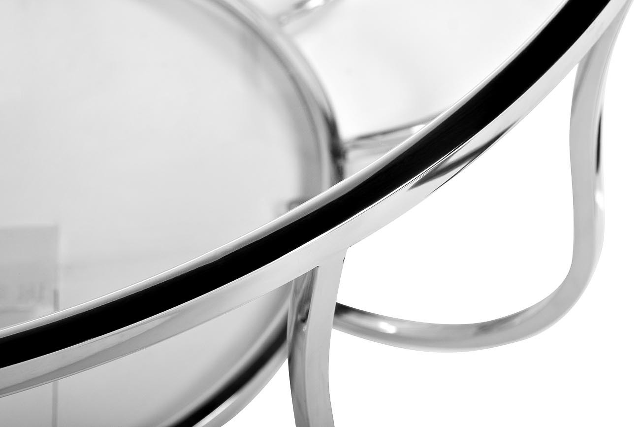 Стол журнальный стекло прозр./хром Garda Decor 13RXCT4033-SILVER