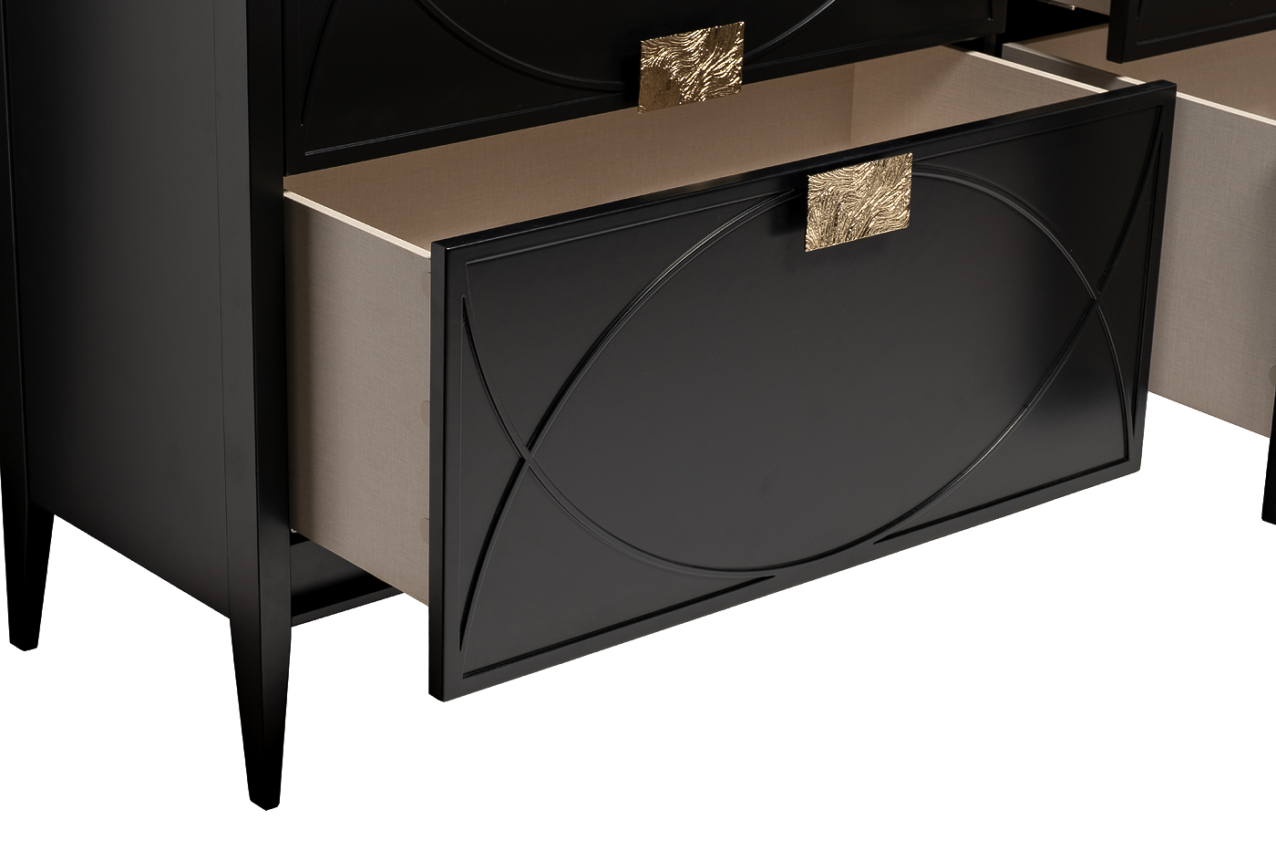 Комод черный с ящиками Garda Decor 151SV-00001