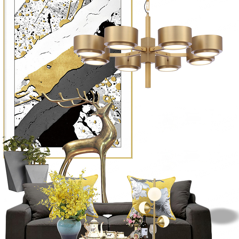 Подвесная люстра Hans-Agne Jakobsson Large Brass Chandelier for Markaryd in Sweden L8 by ImperiumLoft