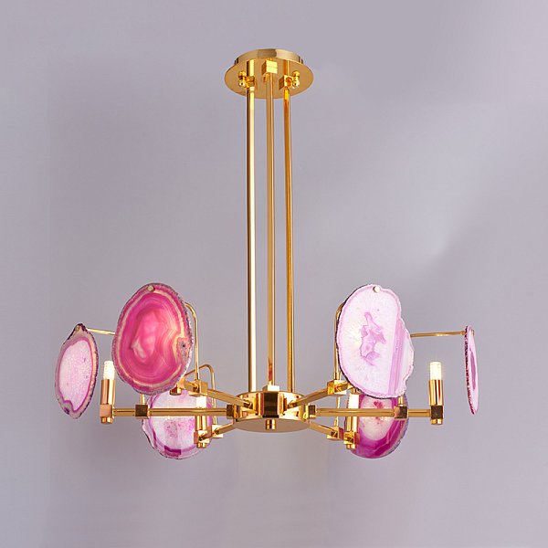 Люстра на штанге AGATE 4 Pink 6 by ImperiumLoft