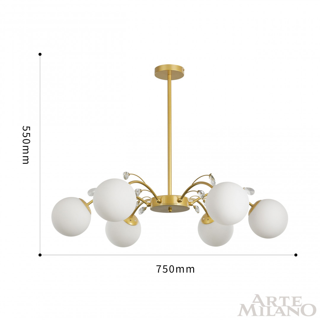 Люстра 273802/6 GD Arte Milano