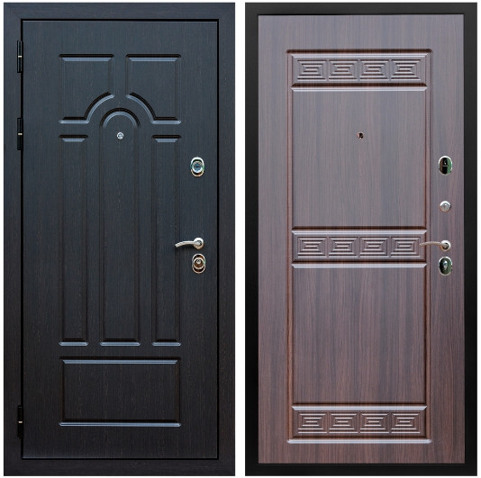 Дверь входная Graf Эврика МДФ 10 мм ФЛ-58 Венге / МДФ 10 мм ФЛ-242 Эковенге