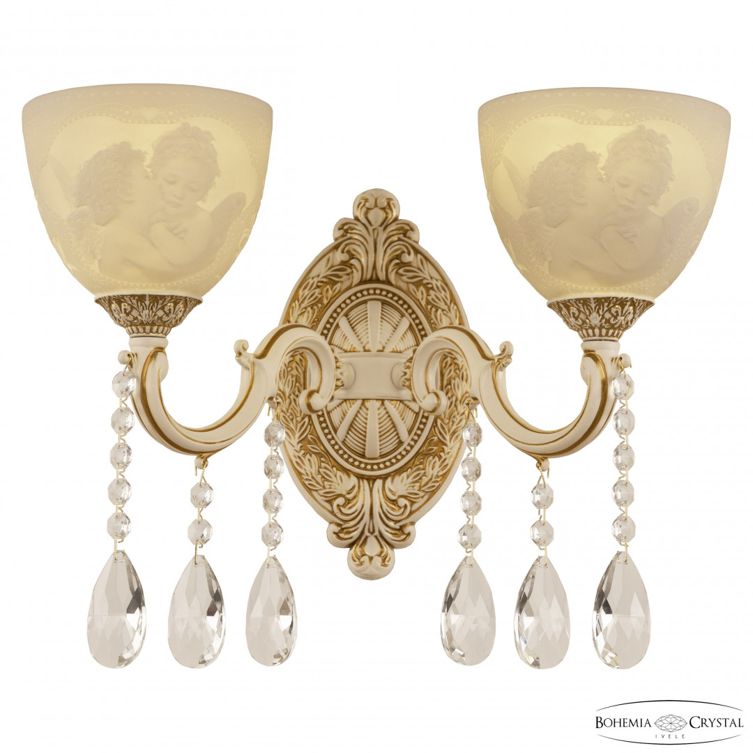Бра с костяным фарфором AL7801B10/2/175 A WMG P1 U Angel Bohemia Ivele Crystal