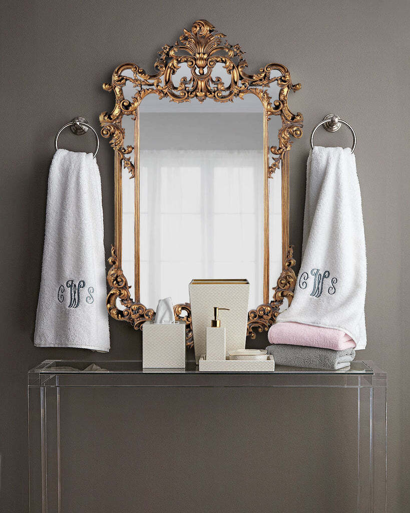 Золотое настенное зеркало Шерман Louvre Home LH240