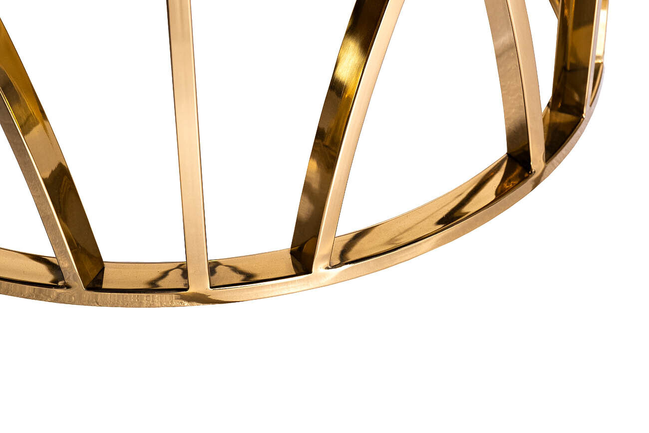 Столик журнальный с черным стеклом (золото) Garda Decor 13RXET3103-GOLD