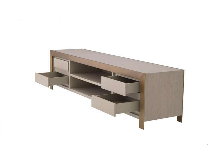 Тумба под тв Eichholtz Talbot washed oak ven br brass finish 116198