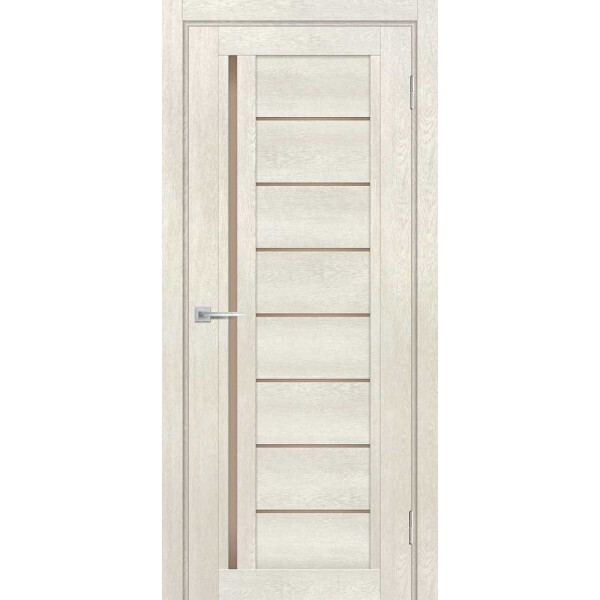 Межкомнатная дверь Graf ТЕХНО-801 бронза сатинат Бьянко (1900 х 550)