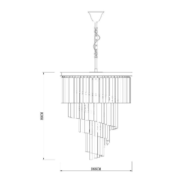 Люстра Delight Collection Helix chrome/clear
