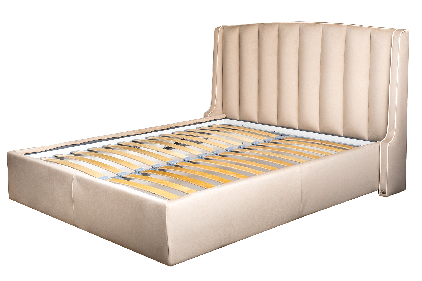 Кровать Odry c подъем.мех. велюр экрю Colt1009 186*220*120 Garda Decor ODRY-160M-Colt1009+Colt1008