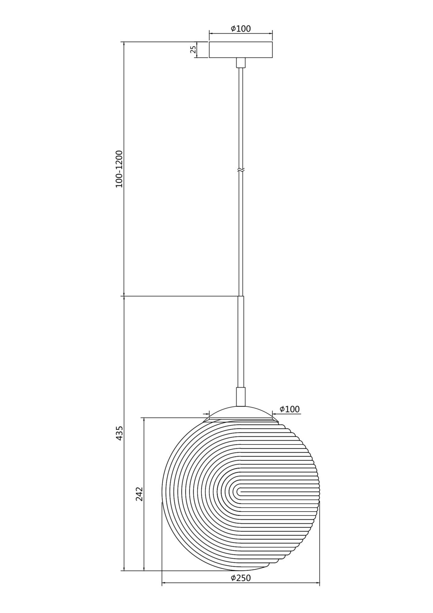 Подвесной светильник Maytoni P031PL-01BS