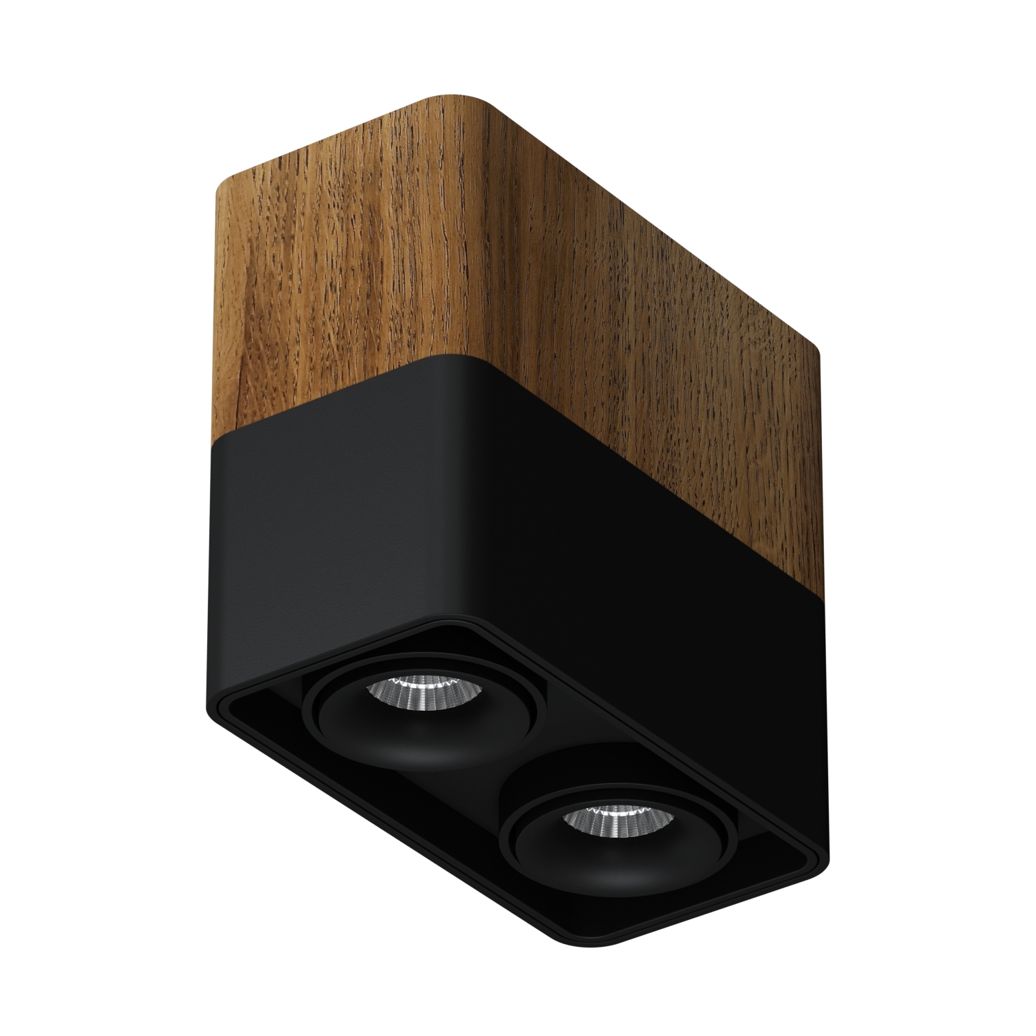 Накладной светодиодный светильник Ledron TUBING 2 Wooden 90 Black