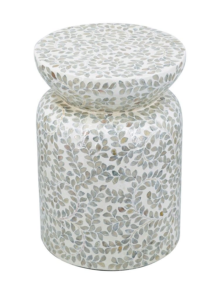 Столик акцентный с отделкой раковинами устриц Glasar D5602