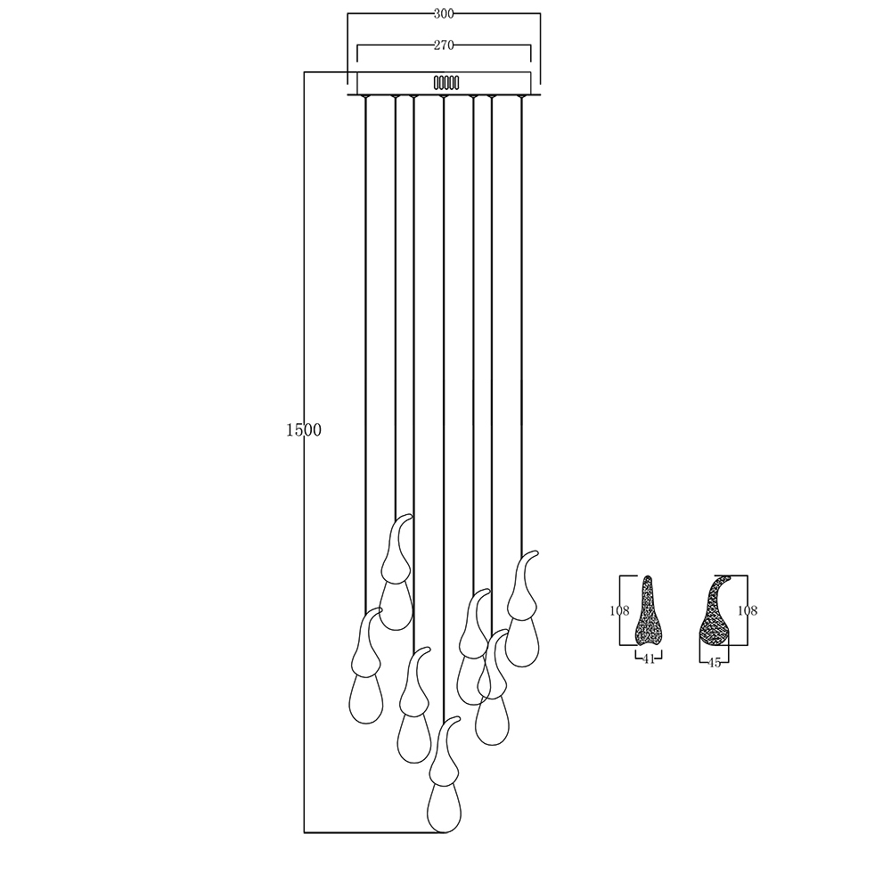 Подвесной светильник Delight Collection OMG07287-7 gold