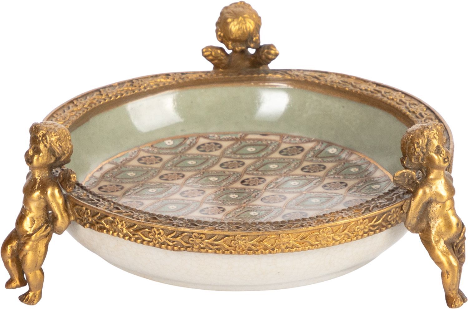 Блюдо на ангелах Glasar 31G0044/C559C/X3497E